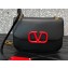 Valentino VLOCK Shoulder Small Bag Black with Karung Logo 2020