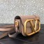 Valentino Supervee Calfskin Crossbody Small Bag Nude/Gold 2020