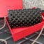 Valentino Rockstud Spike Crossbody Chain Bag 0137 Patent Black