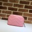 Gucci Leather GG Marmont Cosmetic Case Bag 625690 Pastel Pink 2020