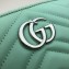 Gucci Leather GG Marmont Cosmetic Case Bag 625690 Pastel Green 2020