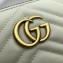 Gucci Leather GG Marmont Cosmetic Case Bag 625690 White 2020