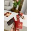 Louis Vuitton Gold Logo PVC Heel Sandals Red 2020