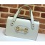 Gucci Horsebit 1955 Small Top Handle Bag 627323 Leather White 2020