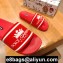 Dolce & Gabbana Printed Calfskin and Rubber Sliders Red 2020