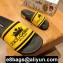 Dolce & Gabbana Printed Calfskin and Rubber Sliders Yellow 2020