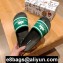Dolce & Gabbana Printed Calfskin and Rubber Sliders Green 2020