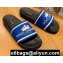Dolce & Gabbana Printed Calfskin and Rubber Sliders Blue 2020