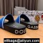 Dolce & Gabbana Printed Calfskin and Rubber Sliders Blue 2020