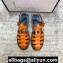 Gucci Rubber Buckle Strap Men's Sandals Orange 2020