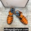 Gucci Rubber Buckle Strap Men's Sandals Orange 2020