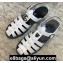 Gucci Rubber Buckle Strap Men's Sandals White 2020