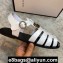 Gucci Rubber Buckle Strap Men's Sandals White 2020