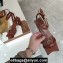 Balenciaga Heel 8cm Moon Ankle Strap Sandals Brown 2020