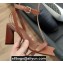 Balenciaga Heel 8cm Moon Ankle Strap Sandals Brown 2020