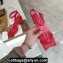 Balenciaga Heel 8cm Moon Ankle Strap Sandals Red 2020
