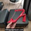 Balenciaga Heel 8cm Moon Ankle Strap Sandals Red 2020