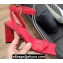 Balenciaga Heel 8cm Moon Ankle Strap Sandals Red 2020