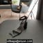Balenciaga Heel 8cm Moon Ankle Strap Sandals Black 2020