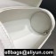 Balenciaga Round Top Handle Bag in Crocodile Embossed Calfskin White 2020