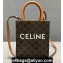 Celine Mini Vertical Cabas Bag in Triomphe Canvas 2020