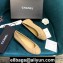 Chanel Classic Bow Ballerinas Flats Leather Beige