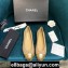 Chanel Classic Bow Ballerinas Flats Leather Beige/Gold