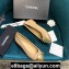 Chanel Classic Bow Ballerinas Flats Leather Beige/Gold