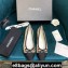 Chanel Classic Bow Ballerinas Flats Logo Print Beige