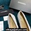 Chanel Classic Bow Ballerinas Flats Quilting White