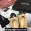 Chanel Classic Bow Ballerinas Flats Leather Beige/Black