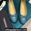 Chanel Classic Bow Ballerinas Flats Patent Green