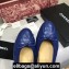 Chanel Classic Bow Ballerinas Flats Quilting Blue