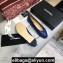 Chanel Classic Bow Ballerinas Flats Quilting Blue