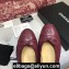 Chanel Classic Bow Ballerinas Flats Quilting Burgundy
