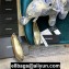 Chanel Classic Bow Ballerinas Flats Leather Gold