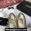 Chanel Classic Bow Ballerinas Flats Leather Gold
