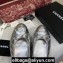 Chanel Classic Bow Ballerinas Flats Quilting Silver/Beige Sole