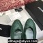 Chanel Classic Bow Ballerinas Flats Quilting Green