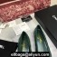 Chanel Classic Bow Ballerinas Flats Quilting Green
