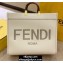 Fendi Leather Sunshine Shopper Tote Bag White 2020
