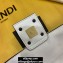 Fendi Nappa Leather Medium Baguette Bag FF Print White 2020