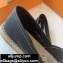 Louis Vuitton Grained Calf Leather Starboard Flat Espadrilles Black 2020