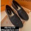 Louis Vuitton Grained Calf Leather Starboard Flat Espadrilles Black 2020
