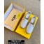 Fendi Croco Pattern Espadrilles White with FF Baguette 2020