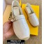 Fendi Croco Pattern Espadrilles White with FF Baguette 2020