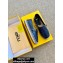 Fendi Croco Pattern Espadrilles Dark Blue with FF Baguette 2020