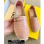 Fendi Croco Pattern Espadrilles Pink with FF Baguette 2020