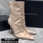 Alexander Wang Heel 10.5cm Satin Vanna Stretch Pointed Boots Nude 2020