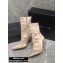 Alexander Wang Heel 10.5cm Satin Vanna Stretch Pointed Boots Nude 2020